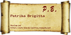 Petrika Brigitta névjegykártya